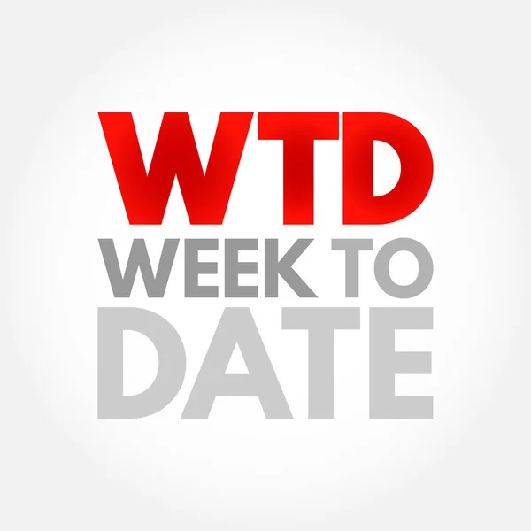 Wtd Week Date Začíná Začátku Týdne Sčítá Všechny Řádky Které — Stockový vektor