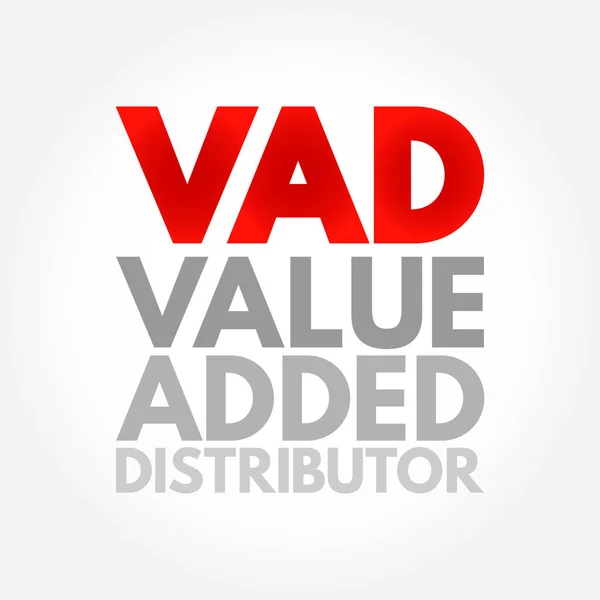 Vad Value Added Distributor Ofrece Servicios Soluciones Diferenciadoras Que Proporcionan — Vector de stock