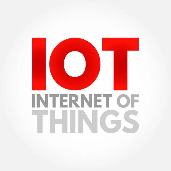 Iot Nesnelerin Nternet Sensörler Yazılımlar Diğer Teknolojilerle Gömülü Olan Internet — Stok Vektör