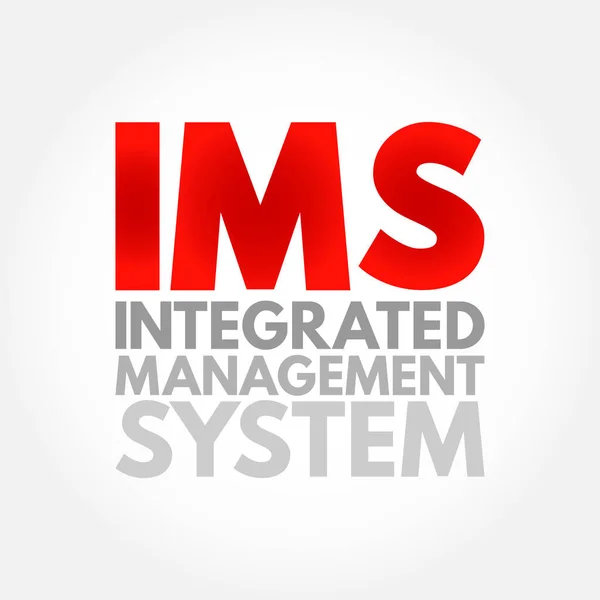 Ims Integriertes Managementsystem Vereint Alle Systeme Prozesse Und Standards Einer — Stockvektor