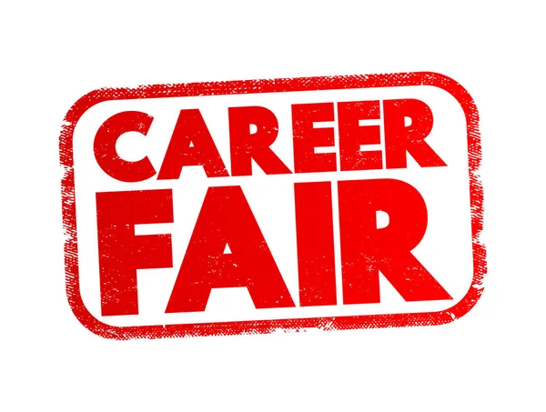 Career Fair Recruiting Event Which Employers Recruiters Meet Potential Employees — Image vectorielle