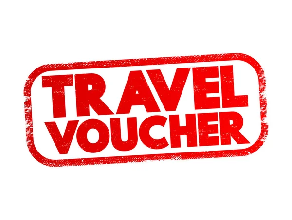 Travel Voucher Text Stamp Concept Background — Stockvector