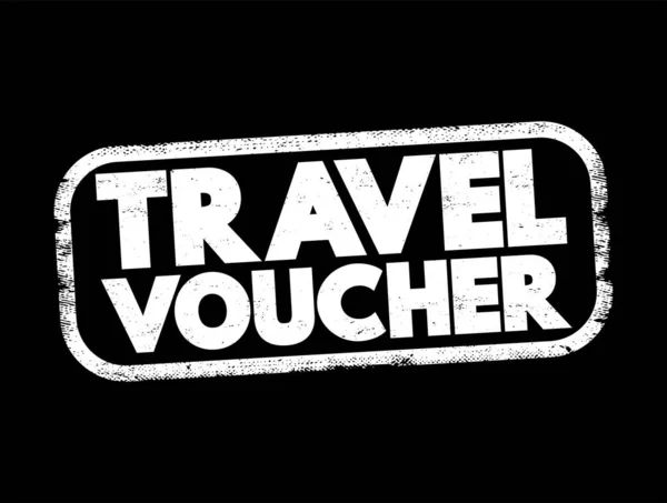 Travel Voucher Text Stamp Concept Background — Stockvector