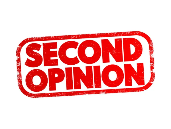 Second Opinion Opinion Matter Disputed Two More Parties Text Concept — Archivo Imágenes Vectoriales