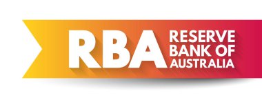 RBA - Reserve Bank of Australia is Australia's central bank and banknote issuing authority, acronym text concept background