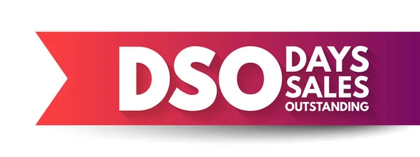 Dso Days Sales Outstanding Измерение Среднего Количества Дней Которое Требуется — стоковый вектор