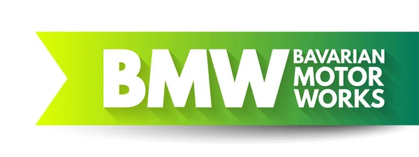 Bmw バイエルンモーターワークスの頭字語 コンセプトの背景 — ストックベクタ
