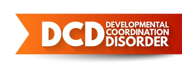 Trastorno Coordinación Del Desarrollo Dcd Condición Por Vida Que Dificulta — Vector de stock