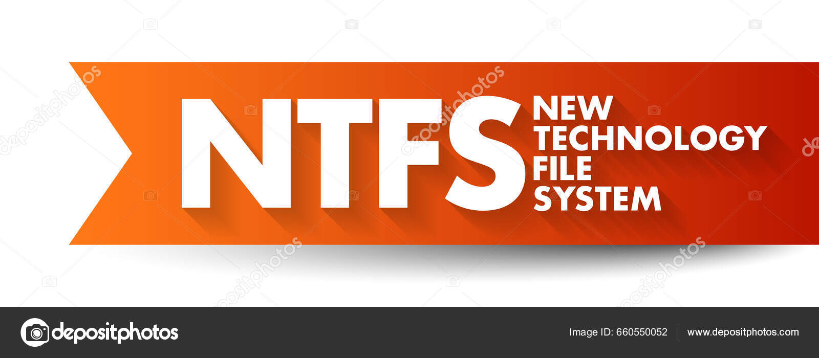Ntfs New Technology File System Acronym Technology Concept.