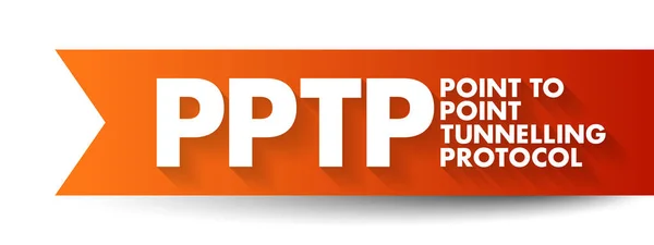 Pptp Point Point Tunnelling Protocol Method Implementing Virtual Private Networks - Stok Vektor