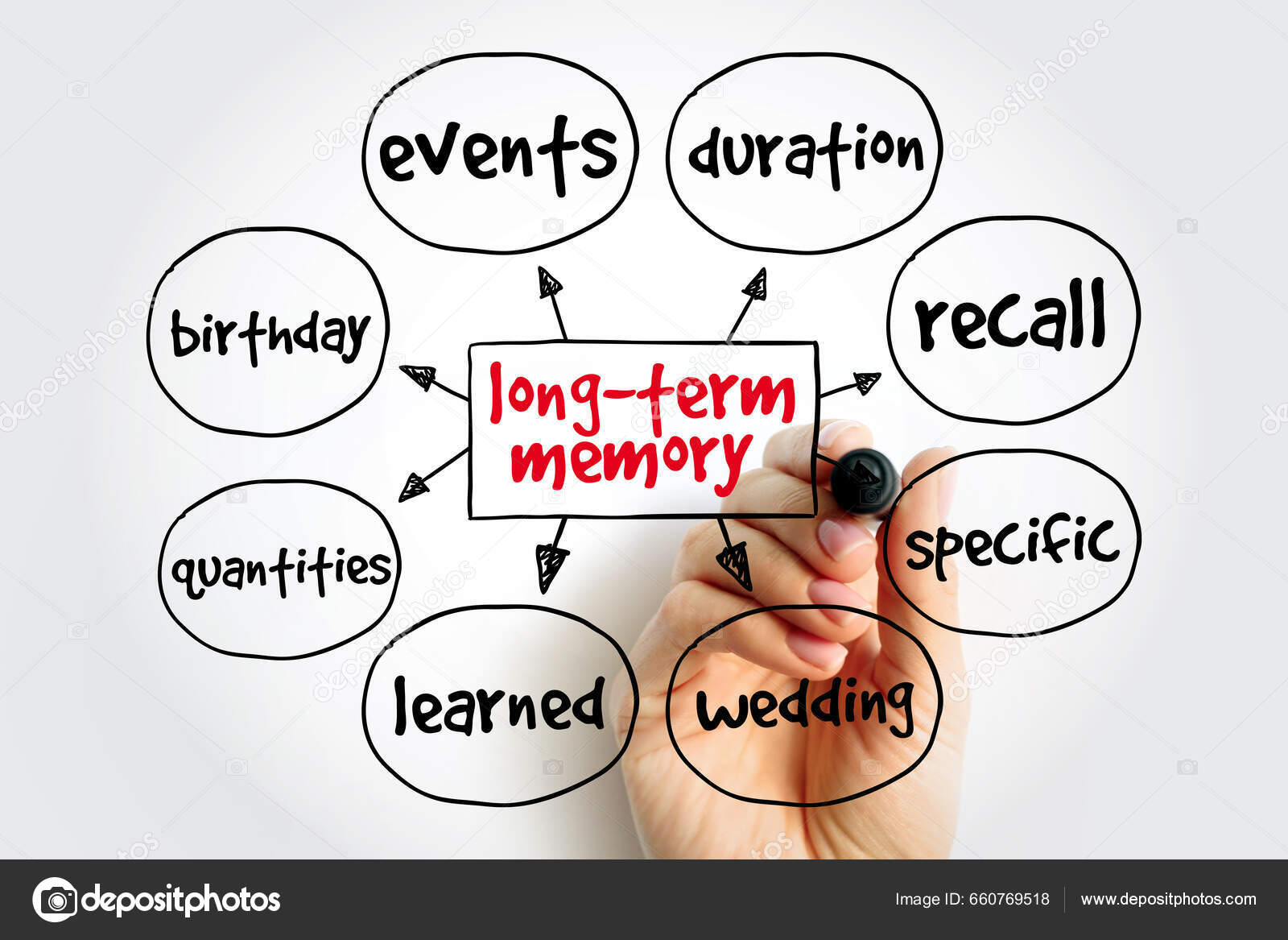 Mapa Mental Memória Longo Prazo Conceito Para Apresentações Relatórios —  Foto © dizanna #660769518, image size:1600x1167