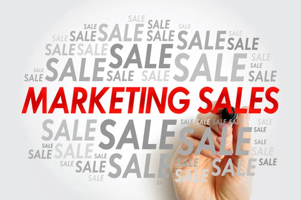 Marketing Sales Word Cloud Collage Business Concept Background — Stock Photo, Image