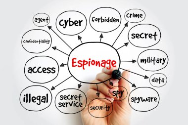 Casusluk - yetkisiz bir kullanıcının hassas veya gizli verilere veya fikir mülkiyetine, zihin haritası konsepti geçmişine erişmeye çalıştığı siber saldırı türü