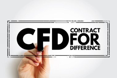 CFD Anlaşması Farklılık İçin - uzlaşma fiyatlarındaki farkları ödeyen finansal sözleşme, kısaltma metni damgası