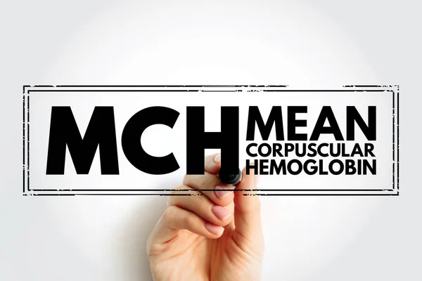 Mch Mean Corpuscular Hemoglobin Measure Average Amount Hemoglobin Your Red — Photo