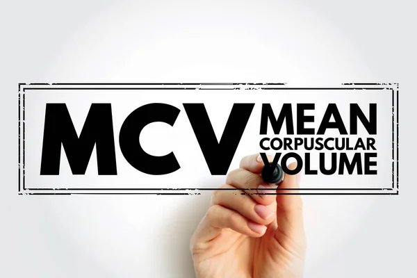 Mcv Mean Corpuscular Volume Measure Average Volume Red Blood Corpuscle — Stock Photo, Image