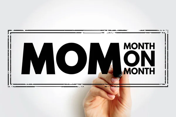 Mom Month Month Comparing Data One Month Previous Month Acronym —  Fotos de Stock