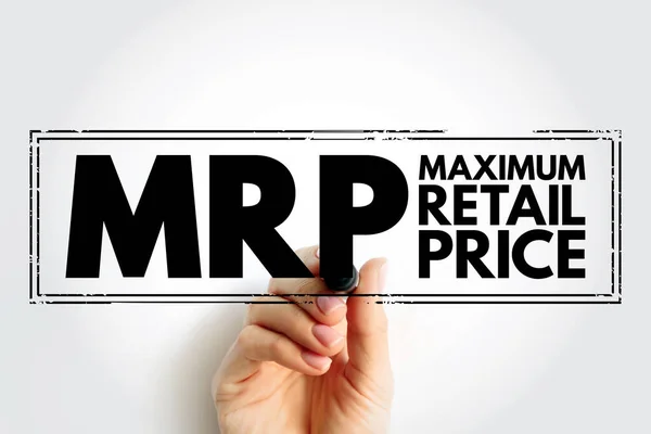 Mrp Maximum Retail Price Manufacturer Calculated Price Highest Price Can — Stok fotoğraf