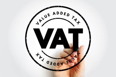 KDV Katma Değer Vergisi - artarak değerlendirilen vergi tipi, kısaltma metin damgası