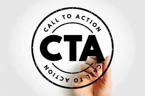 CTA Call To Action - marketing term for any design to prompt an immediate response or encourage an sale, acronym text stamp concept background