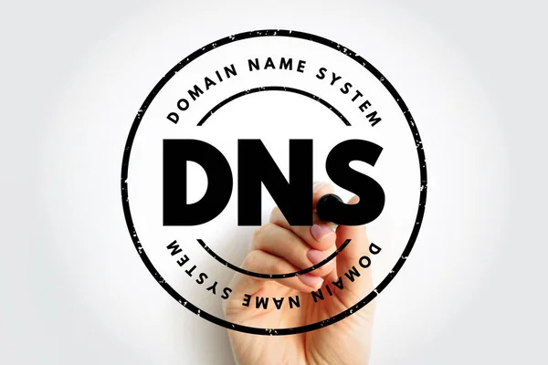 Dns Domain Name System Sistem Penamaan Hierarki Yang Dibangun Pada — Stok Foto