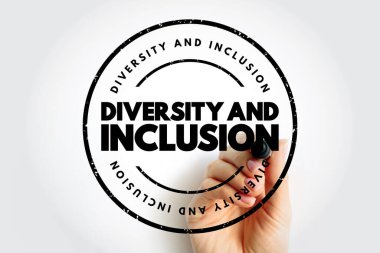 Diversity And Inclusion text stamp, concept background