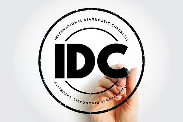 Idc Lista Verificação Diagnóstica Internacional Acrônimo Fundo Conceito Negócio — Fotografia de Stock