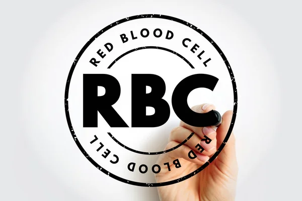 Rbc Carimbo Texto Sigla Red Blood Cell Fundo Conceitual — Fotografia de Stock
