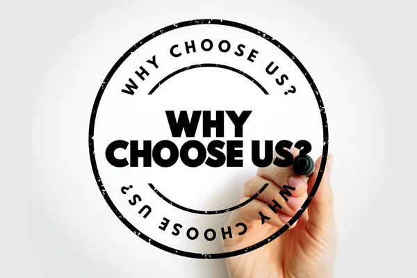 Why Choose Question Text Stamp Concept Background — Foto de Stock