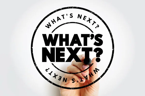 What Next Question Text Stamp Concept Background — стоковое фото