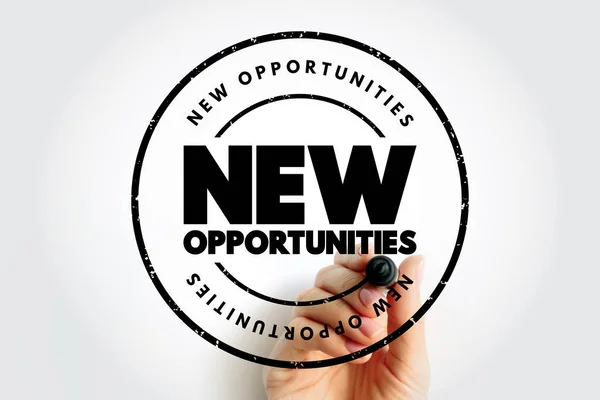 New Opportunities Text Stamp Concept Background — Stock fotografie