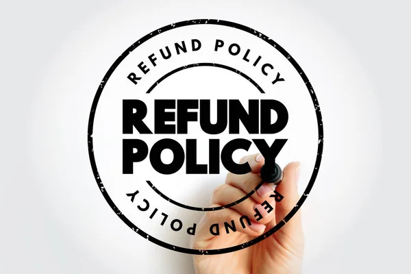 Refund Policy Text Stamp Business Concept Background — 스톡 사진