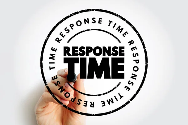 Response Time Text Stamp Concept Background — Zdjęcie stockowe