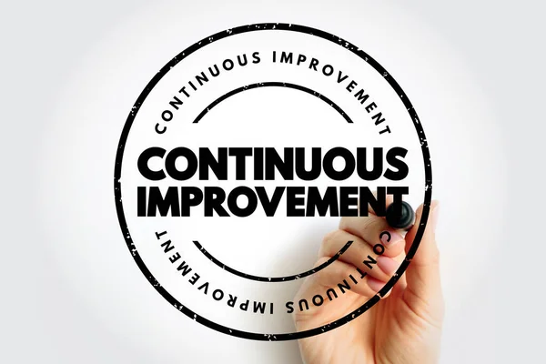 Continuous Improvement Text Stamp Business Concept Background — Photo