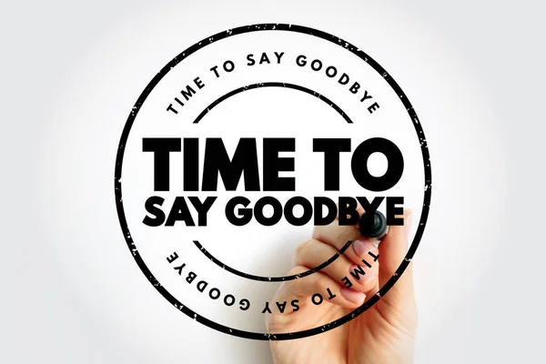 Time Say Goodbye Text Tick Conceptual Background — 스톡 사진