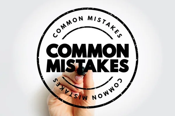 Common Mistakes Text Stamp Concept Background — ストック写真