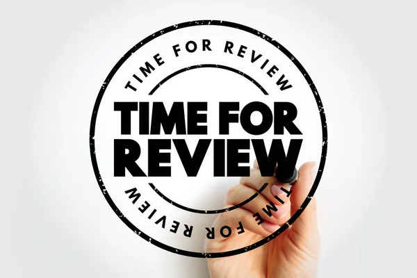 Time Review Text Stamp Concept Background — Fotografia de Stock