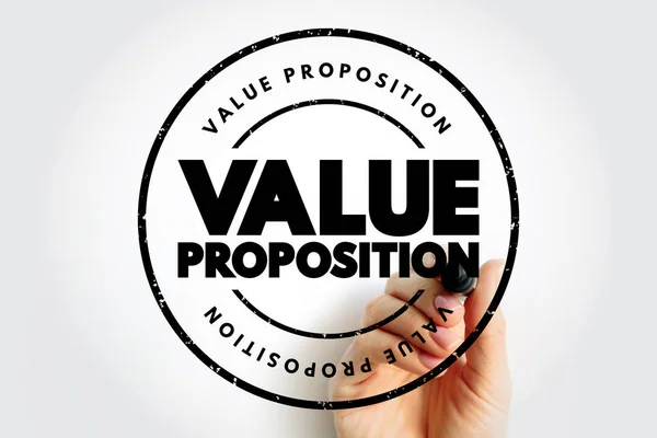 Value Proposition Text Stamp Concept Background — Foto Stock