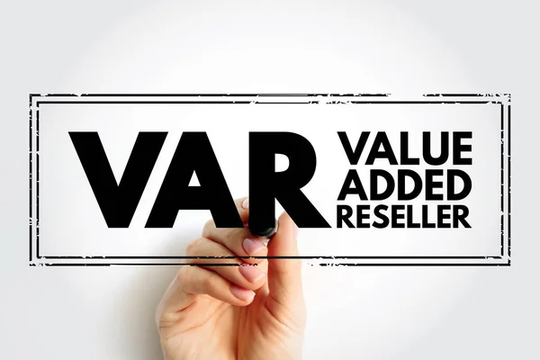 Var Value Added Reseller Company Enhances Another Company Products Adding — Stok fotoğraf