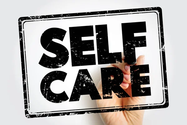 Self Care Prozess Der Etablierung Von Verhaltensweisen Zur Sicherstellung Eines — Stockfoto