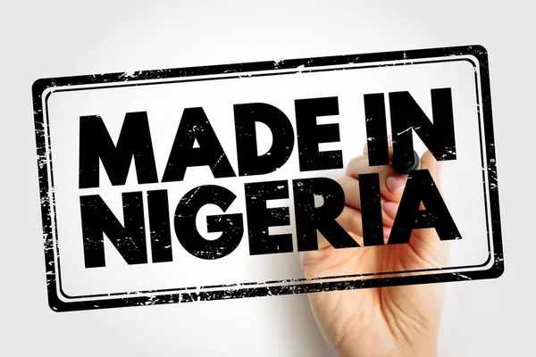 Made Nigeria Text Emblem Stamp Concept Background — Foto Stock