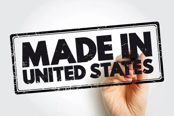 Made Usa Text Emblem Stamp Concept Background — Stockfoto