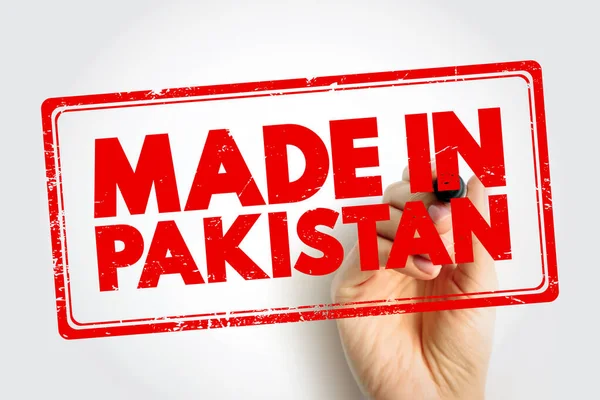 Készült Pakisztánban Szöveg Embléma Bélyegző Koncepció Háttér — Stock Fotó