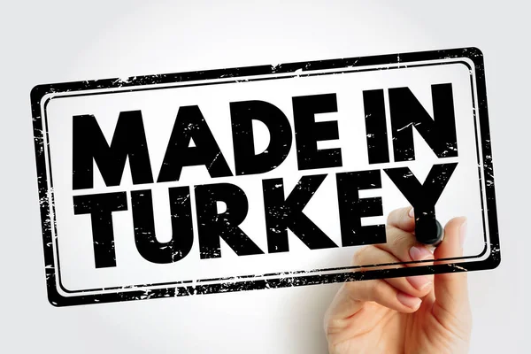 Fabriqué Turquie Texte Emblème Timbre Concept Fond — Photo