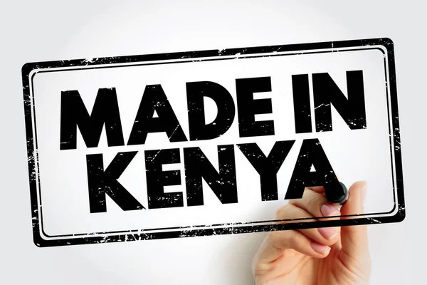 Made Kenya Text Emblem Stamp Concept Background — стокове фото