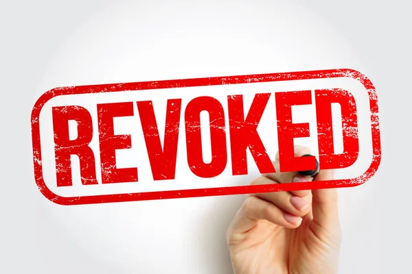 Revoked Text Stamp Business Concept Background — Stockfoto