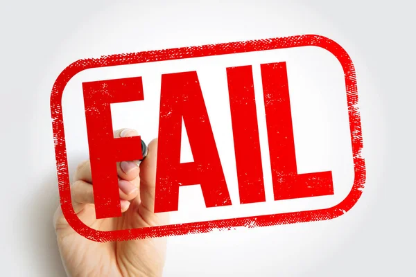 Fail Unsuccessful Achieving One Goal Text Stamp Concept Presentations Reports — Stock Photo, Image