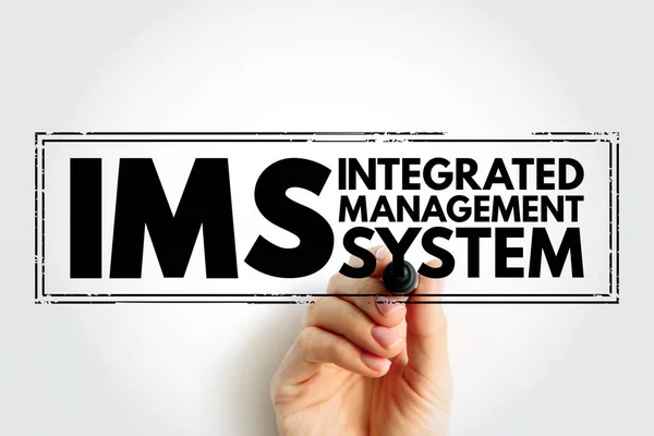 Ims Integrated Management System Єднує Всі Системи Процеси Стандарти Організації — стокове фото