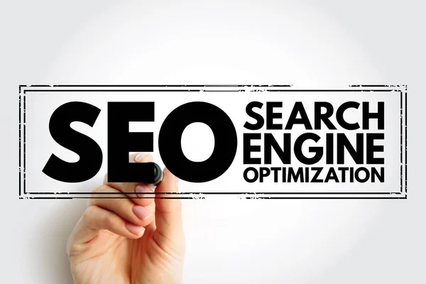 Seo Search Engine Optimization Proceso Mejora Calidad Cantidad Tráfico Del —  Fotos de Stock