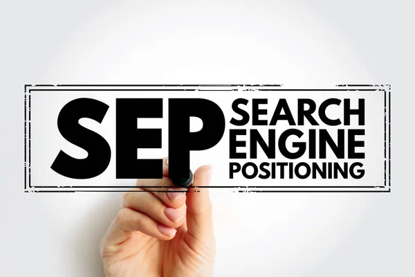 Sep Search Engine Positioning Method Optimizing Specific Pages Your Website — Stock Photo, Image